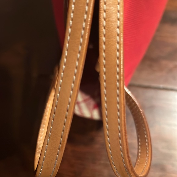 BURBERRY London Blue Label Canvas/Leather Tote Red - Picture 8 of 13